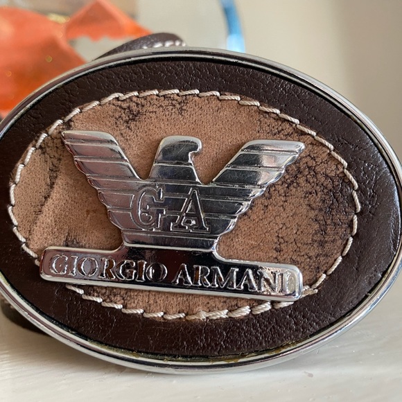 Giorgio Armani Brown Leather belt - Picture 2 of 3